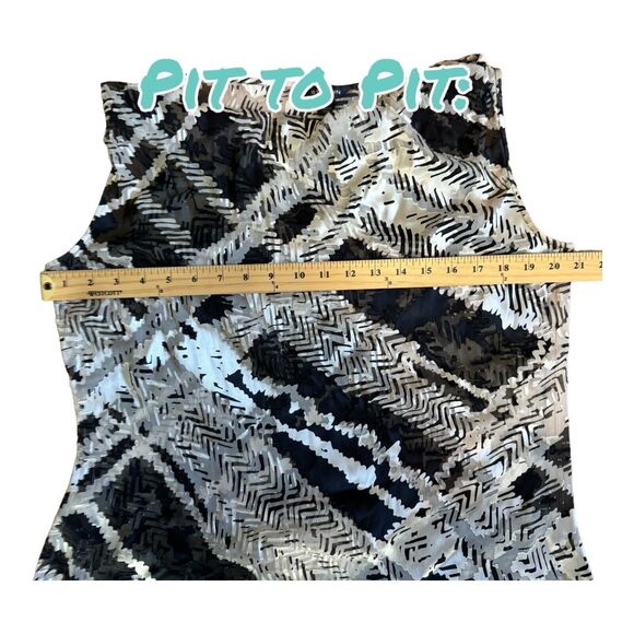 St John Sleeveless Blouse Womens Large Silk Cowl Neck Neutral Sheer Champagne - Picture 12 of 12